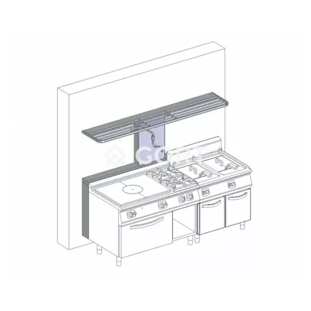 Quincaillerie et accessoire pour comptoir chauffant BHS-G GZ0200-280BV