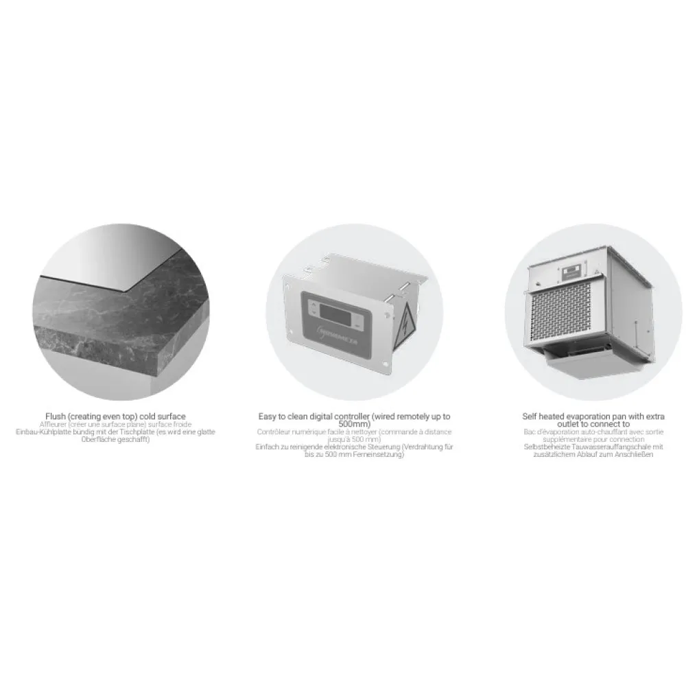 Surface froide à encastrer Novameta Z-UCP2-FLUSH-63/51/48