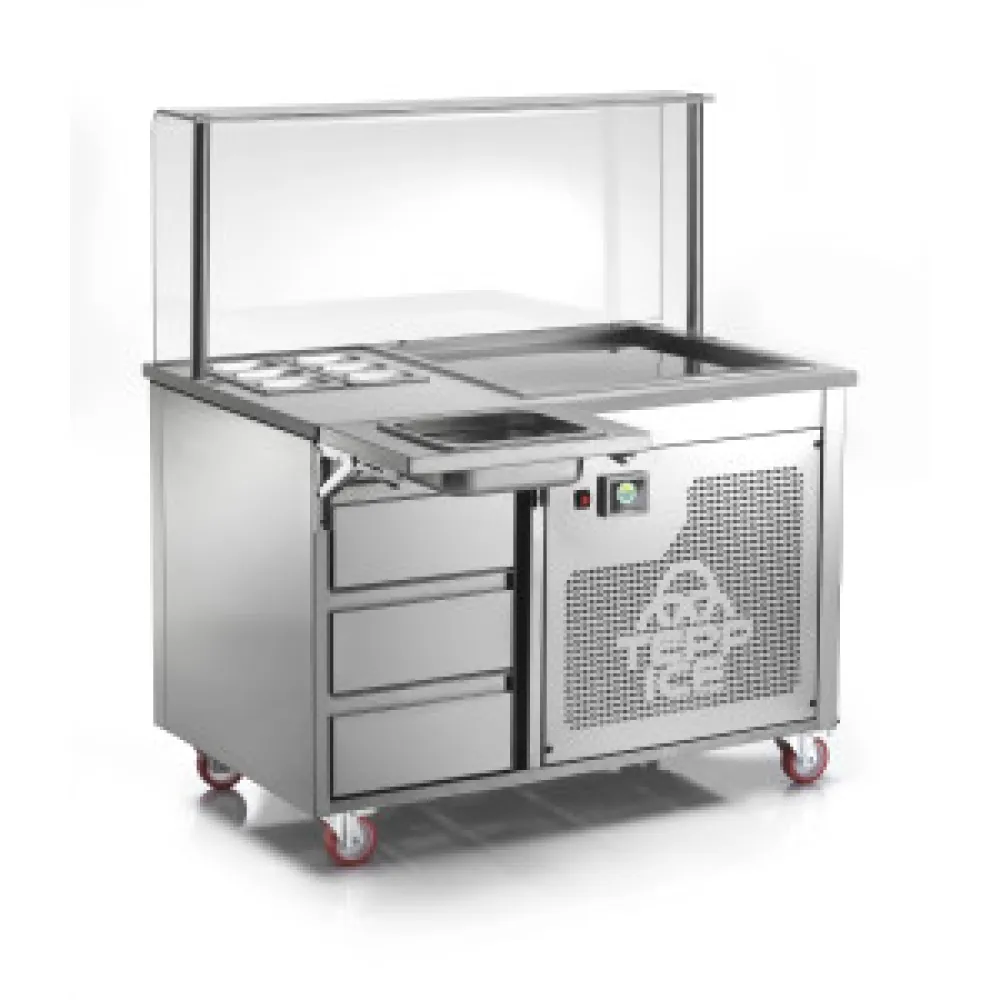 Station teppanyaki et réfrigération CASTA TPICE1200