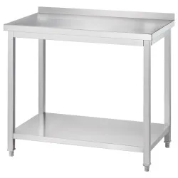 Table de travail en acier inoxydable avec étagère GREDIL 671366
