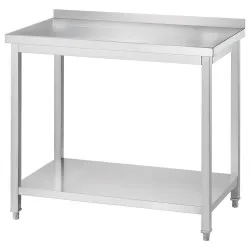 Table de travail en acier inoxydable avec étagère GREDIL 671367