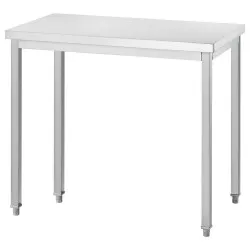 Table centrale en acier inoxydable sans étagère GREDIL 676106