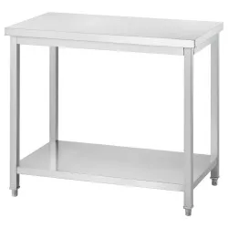 Table centrale en acier inoxydable avec étagère GREDIL 676357