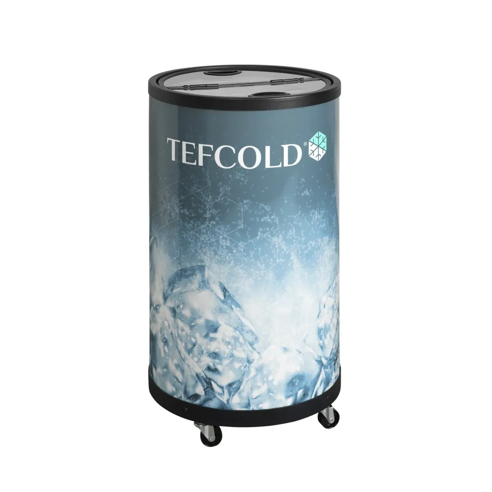 Vitrine cylindrique pour canettes TEFCOLD BTA54-B1