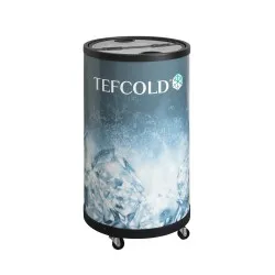 Vitrine cylindrique pour canettes TEFCOLD BTA54-B1