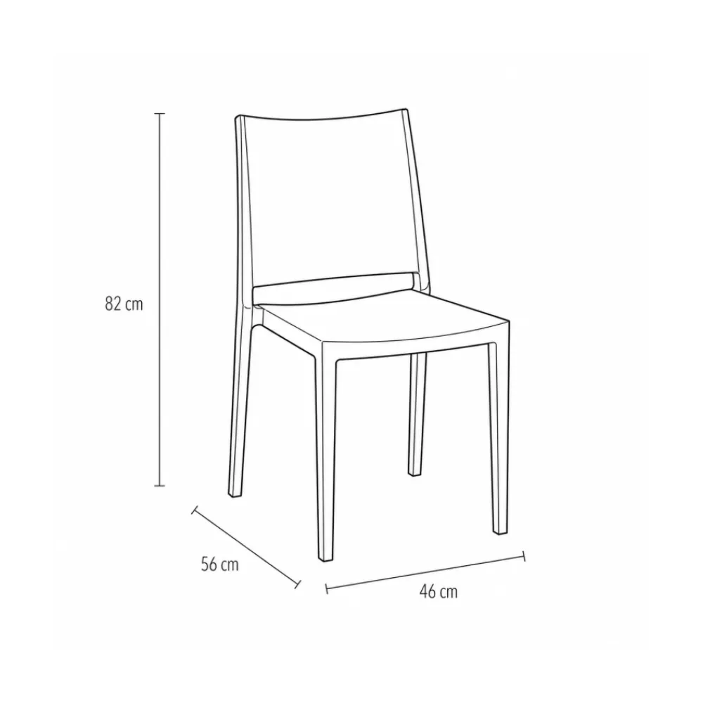Chaise de terrasse BHS-HoReCa KKA/GOMERA.FULL.121/TI/STM