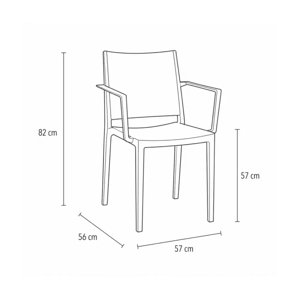 Chaise de terrasse BHS-HoReCa KKA/GOMERA.FULL.GRAND.121/TI/STM