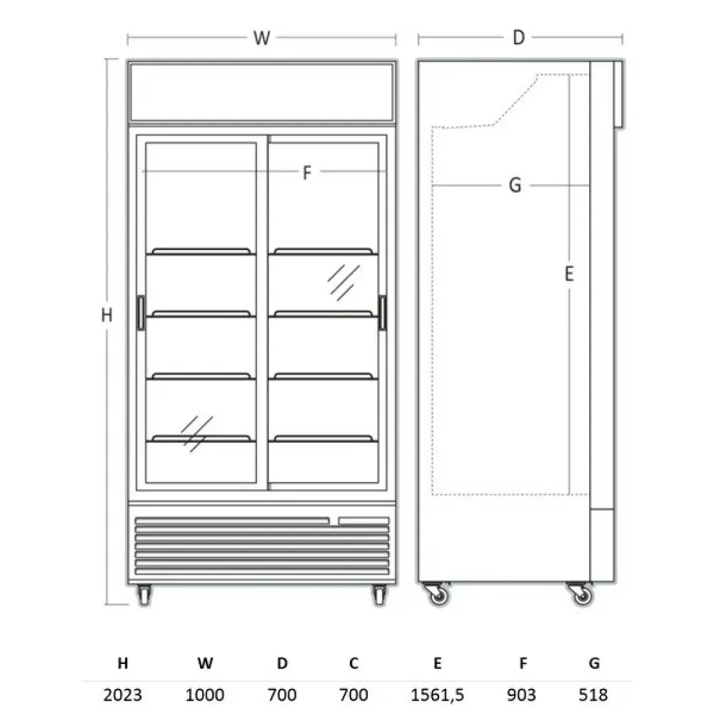 Armoire réfrigérée vitrée SCANDOMESTIC 263111DCC802BWSLD