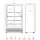 Armoire réfrigérée vitrée SCANDOMESTIC 263111DC1000BSLD