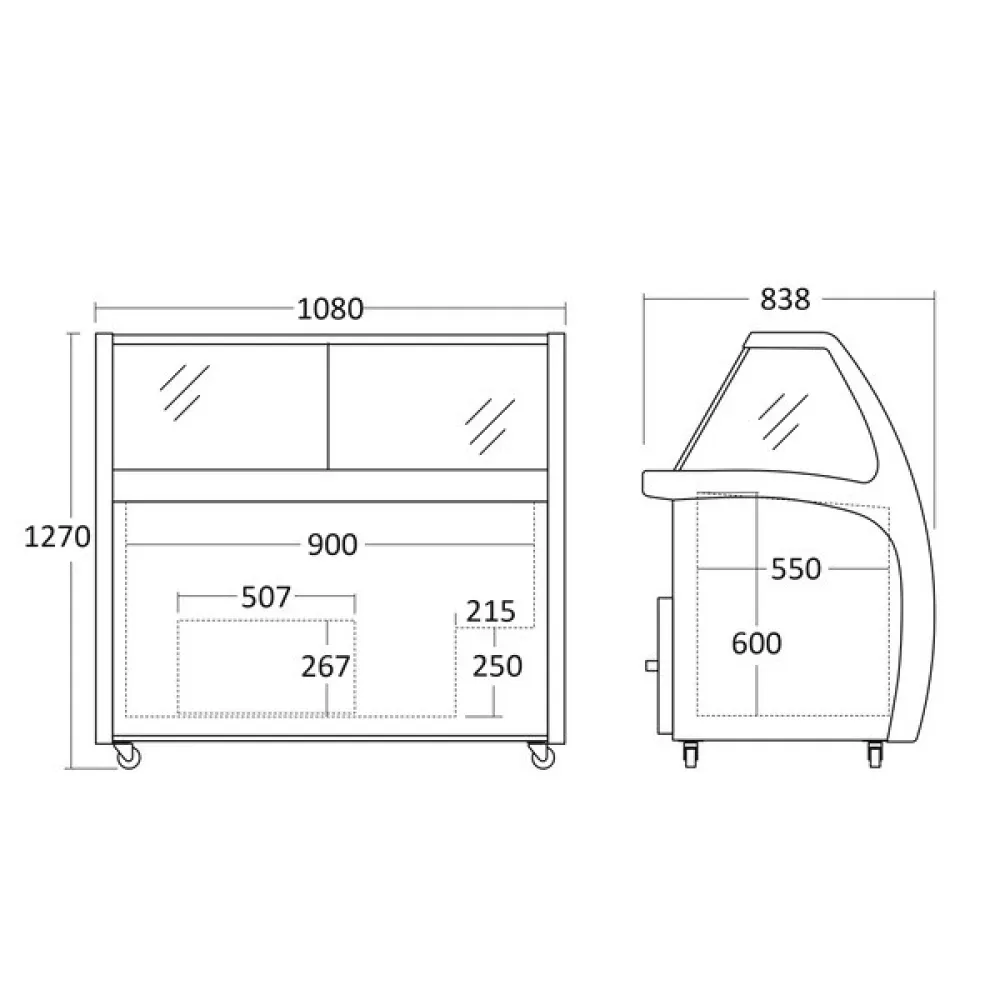 Congélateur coffre vitrine SCANDOMESTIC 23424510000SIC6WBL