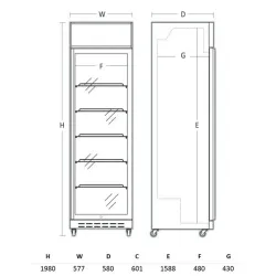 Armoire réfrigérée vitrée SCANDOMESTIC 263111DCC420BD