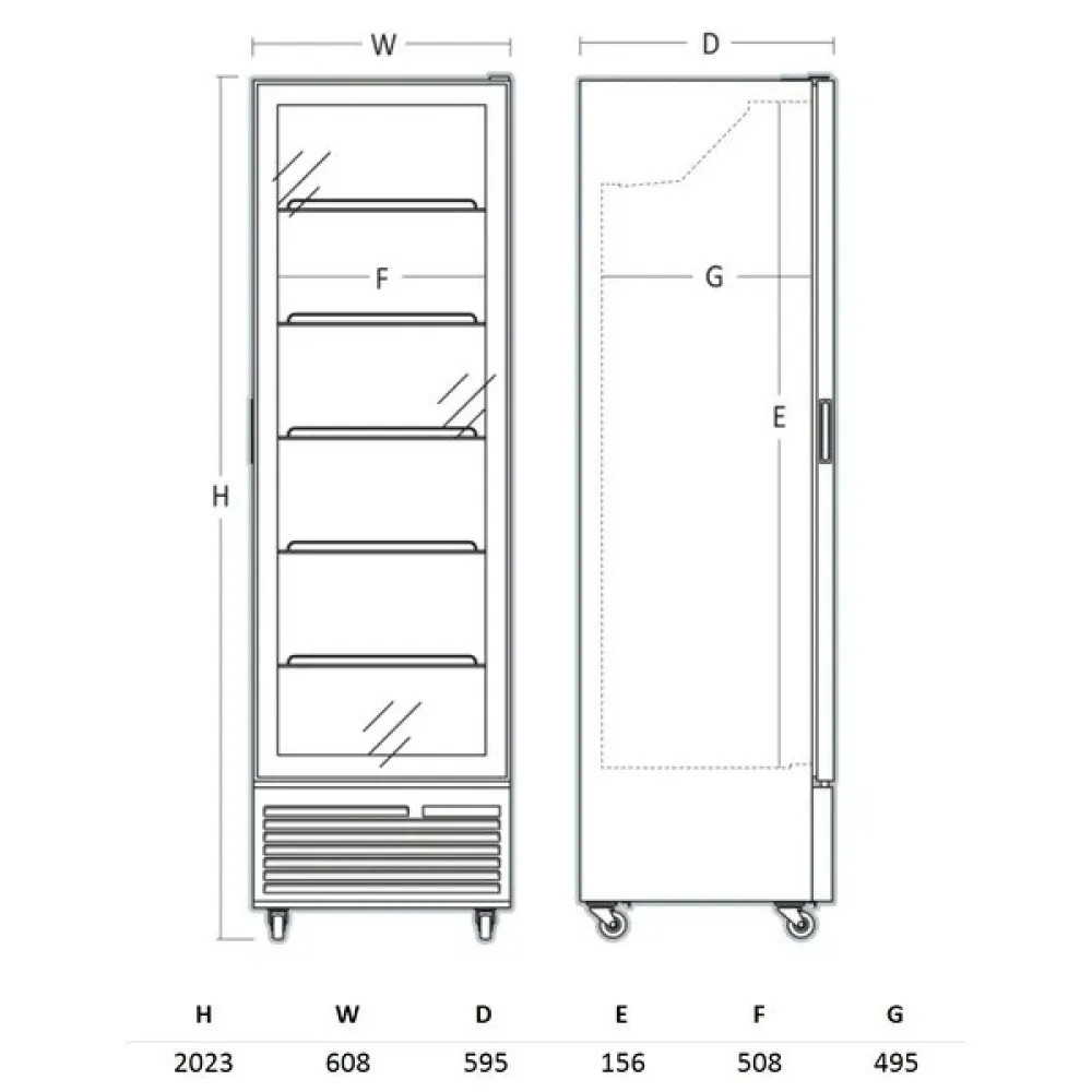 Armoire réfrigérée vitrée SCANDOMESTIC 263111DC426BGD