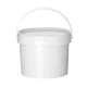 Seau en polypropylène avec couvercle, 11,3 L, blanc