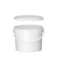 Seau en polypropylène avec couvercle, 11,3 L, blanc