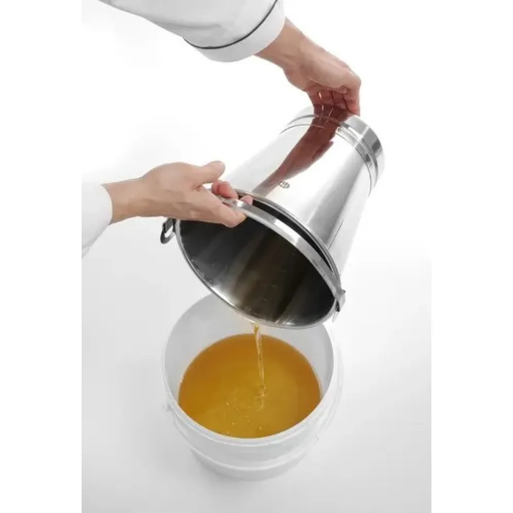 Seau en polypropylène avec couvercle, 11,3 L, blanc