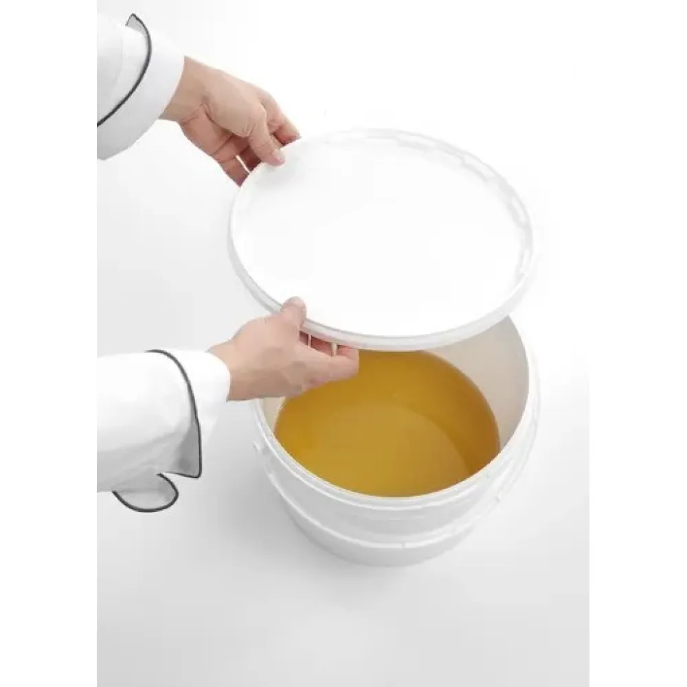 Seau en polypropylène avec couvercle, 11,3 L, blanc