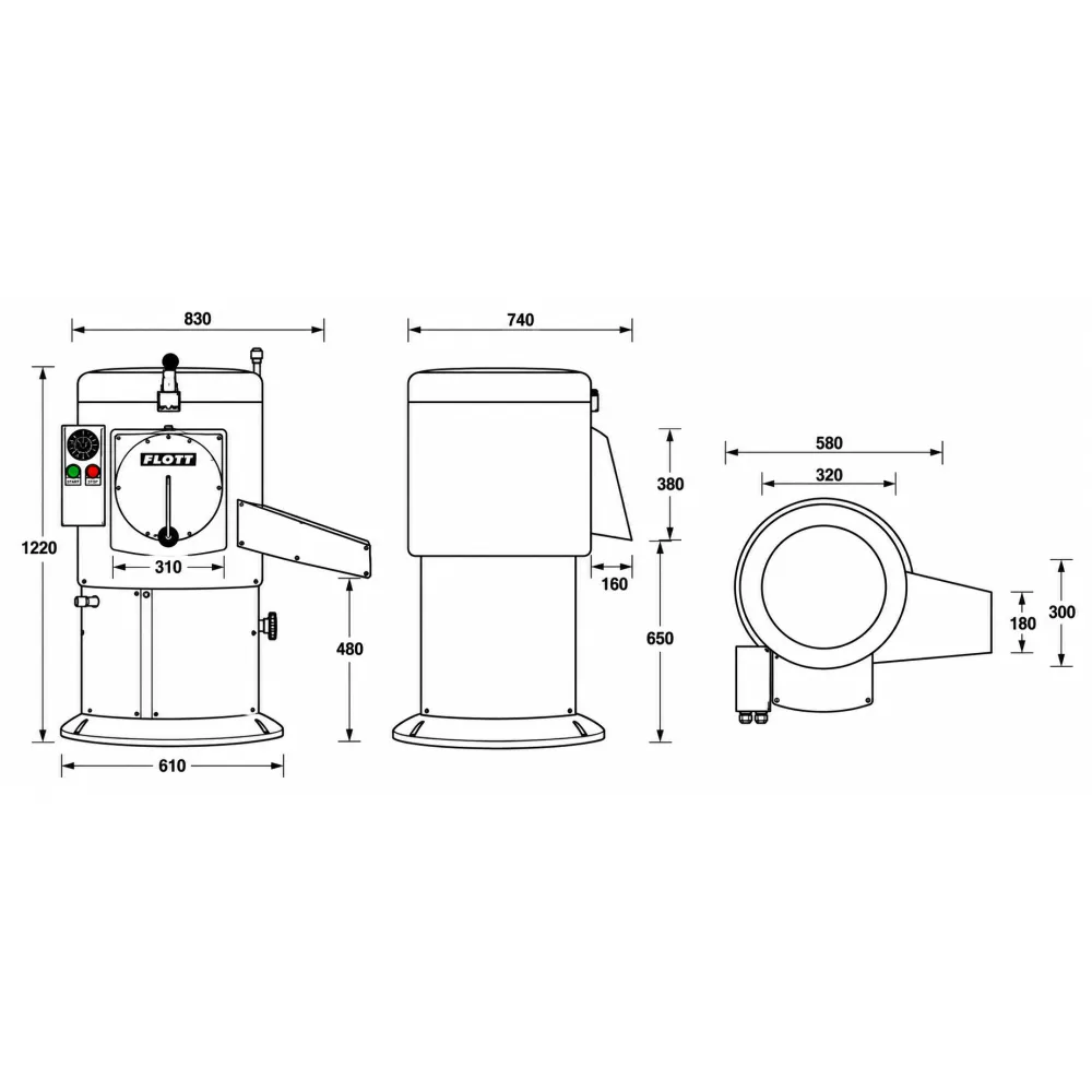 Machine à éplucher les oignons et l'ail ZS25
