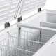 Congélateur coffre avec couvercle en acier inoxydable, 565 L