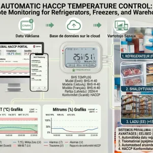 Contrôle automatique de la température pour HACCP : surveillance à distance des réfrigérateurs, congélateurs et espaces de stockage