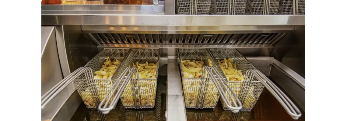 Nos friteuses donneront à vos produits une belle couleur dorée.