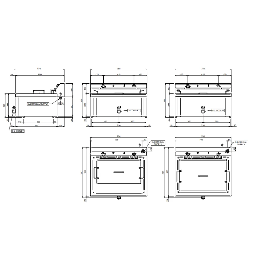 Friteuse électrique MBM EF20BP