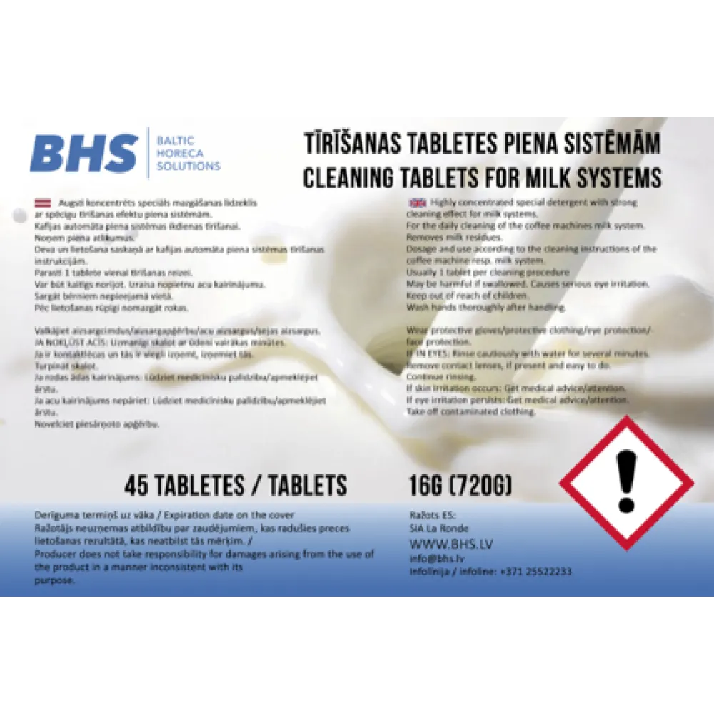 Détartrant et nettoyant pour système à lait des machines à café BHS-HoReCa 1092201