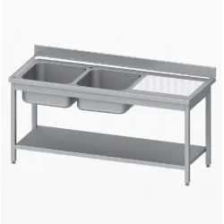 Table facile à monter avec 2 éviers GREDIL 954596140