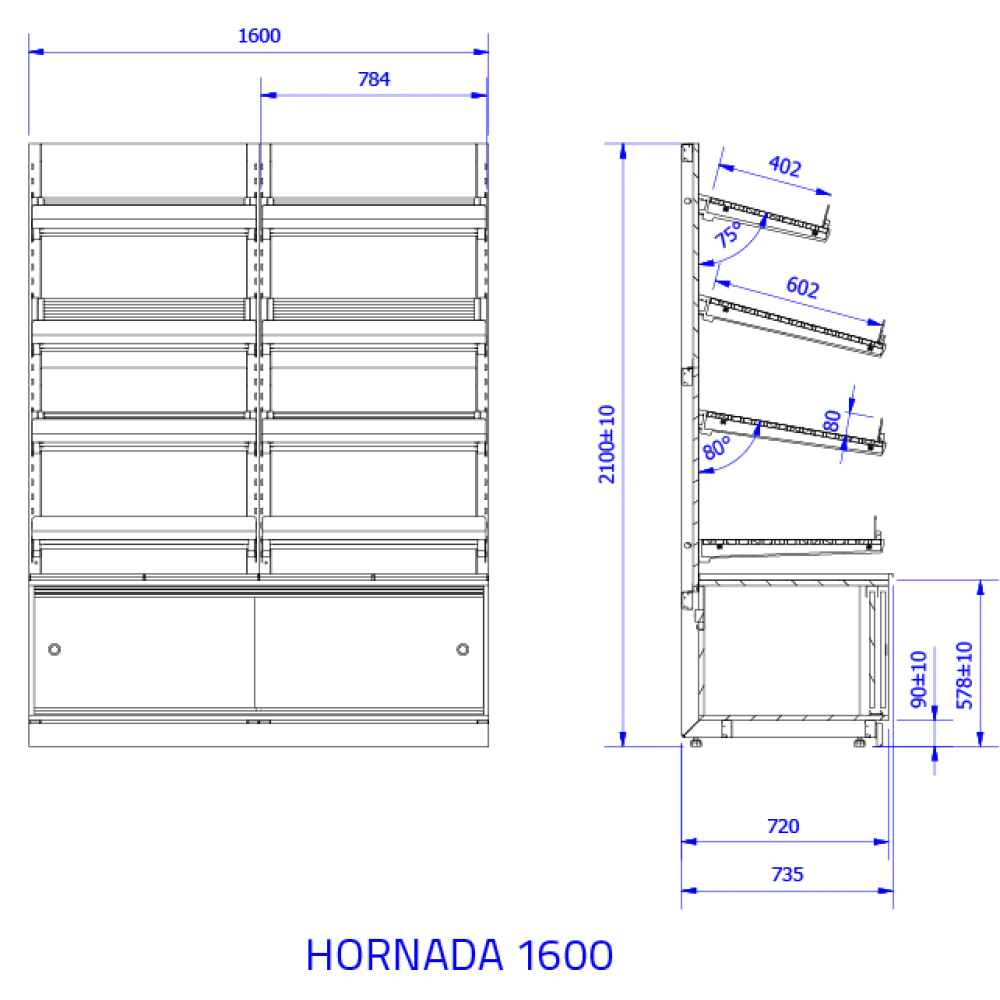 Étagère vitrine IGLOO HR101