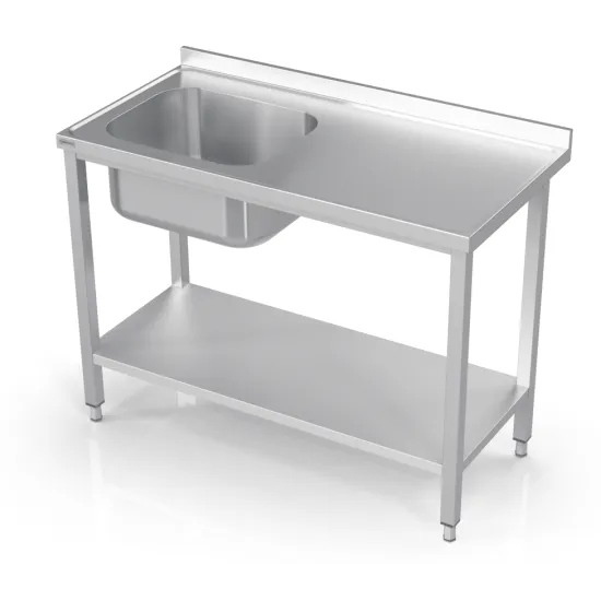 Tables de travail avec éviers et bassins