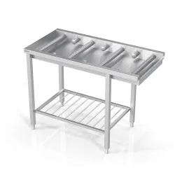 Table avec grille pour petits et grands rouleaux Novameta BHS-MPSO-80/60/90