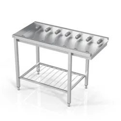 Table avec grille pour petits rouleaux Novameta BHS-TPSO-80/60/90