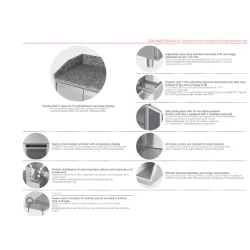 Table réfrigérée avec plan de travail en granit Novameta FM0-E404-213/70/90