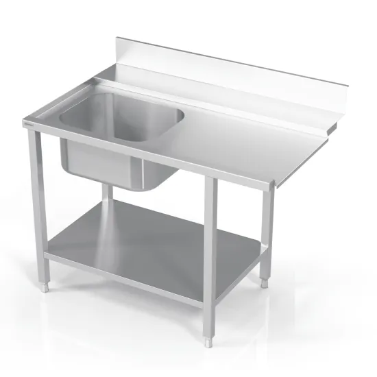 Table de pré-lavage avec étagère
