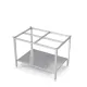 Table avec planche à découper et étagère Novameta BHS-MP3-WLX-120/70/90