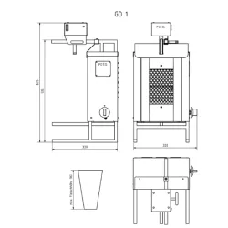 Grill à gyros à gaz POTIS PG1102/ PG1103