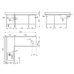 Mobilier pour zone de plonge Novameta Projekts-TR-M-21