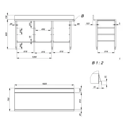 Mobilier pour zone de plonge Novameta Projekts-TR-M-20