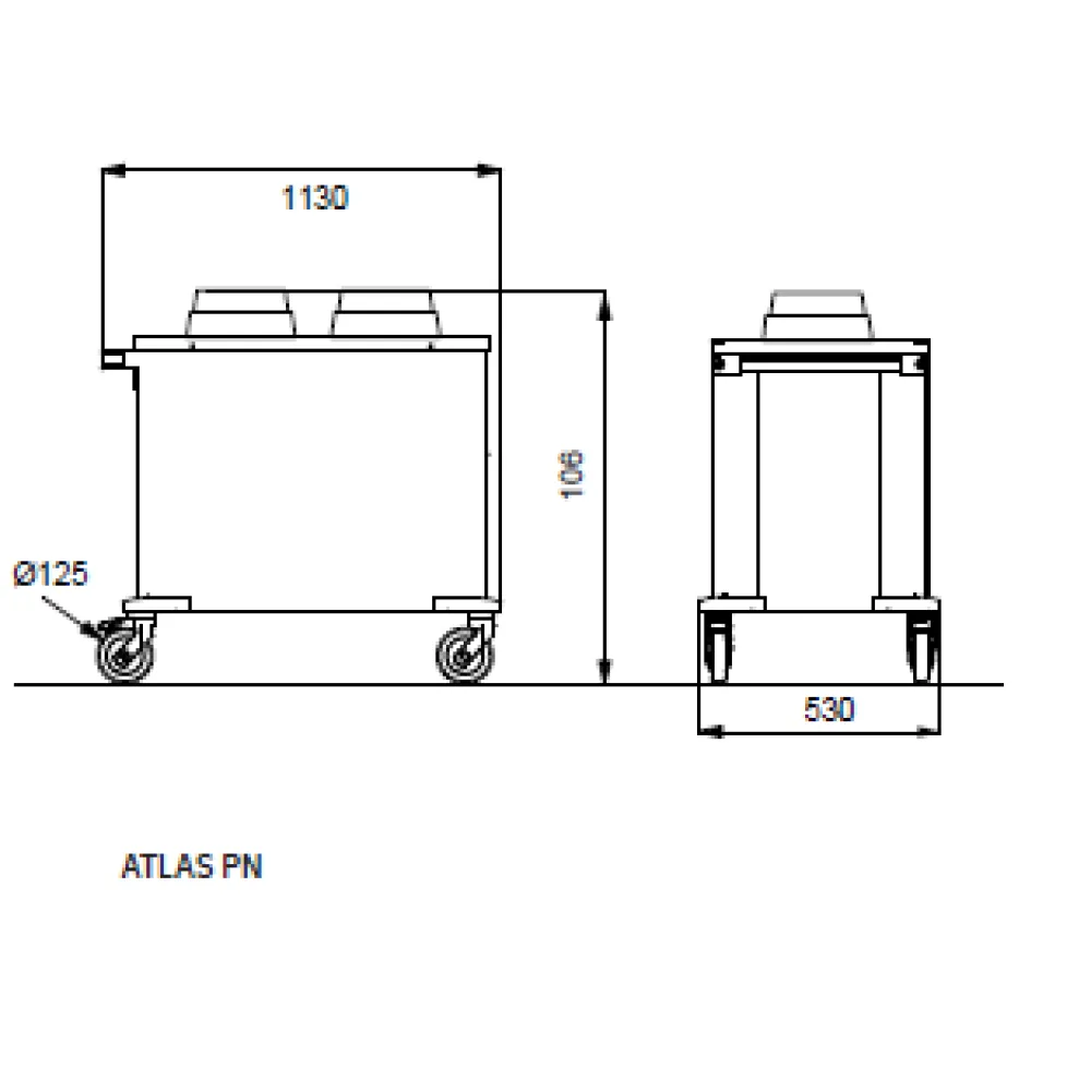 Chariot pour le stockage, le transport et le réchauffage des assiettes ROCAM 03800SOLL/PPN