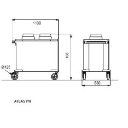 Chariot pour le stockage, le transport et le réchauffage des assiettes ROCAM 03800SOLL/PN-sea