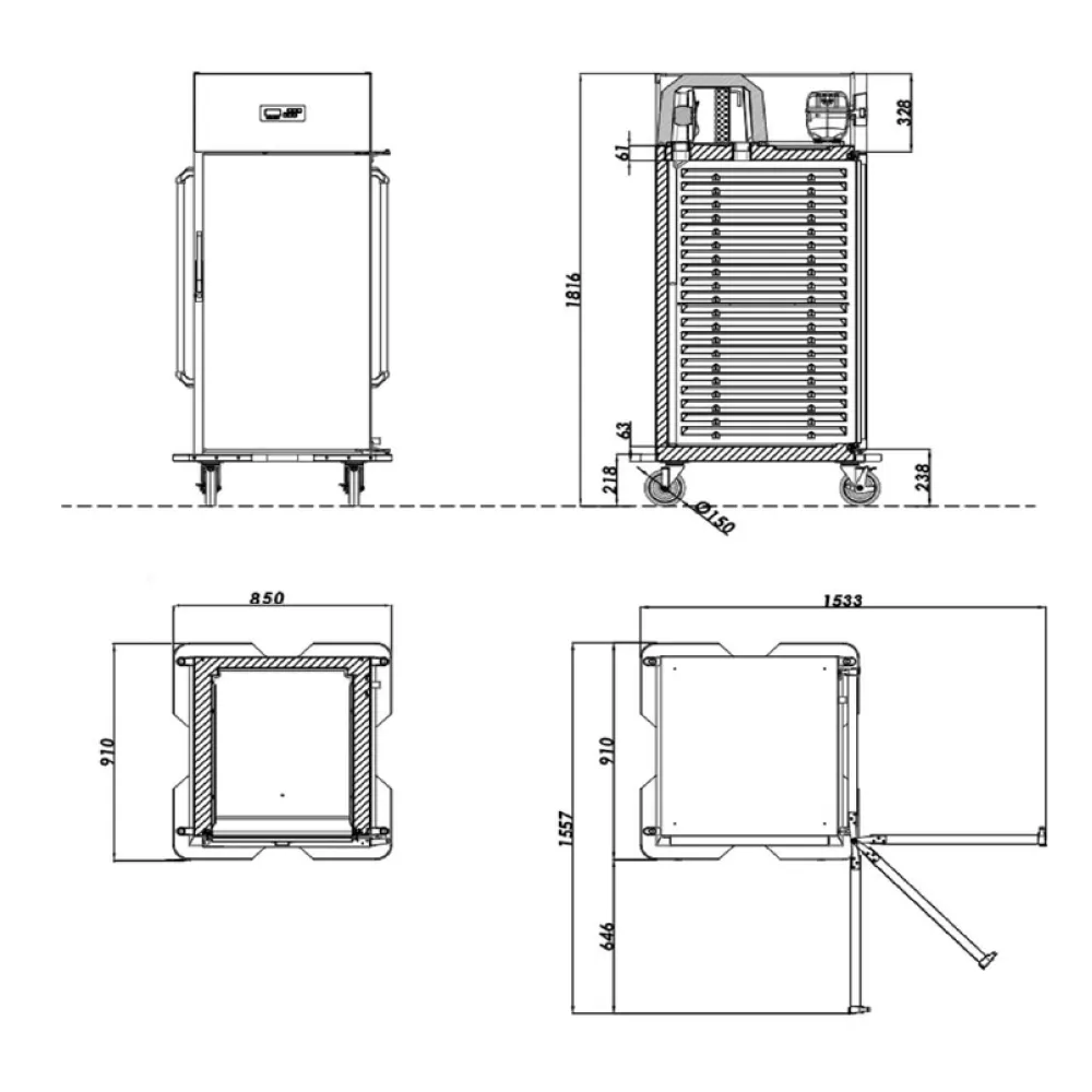 Chariot pour plaques GN ROCAM 039FR2/1C15
