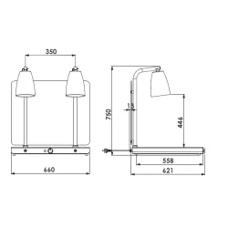 Lampe pour zone de service ROCAM 034CRHEL2/1FXP2