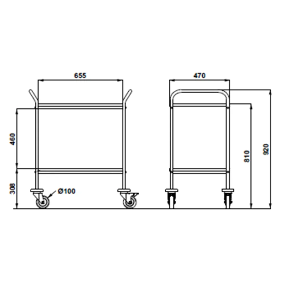 Chariot de service ROCAM 003NN500P/200