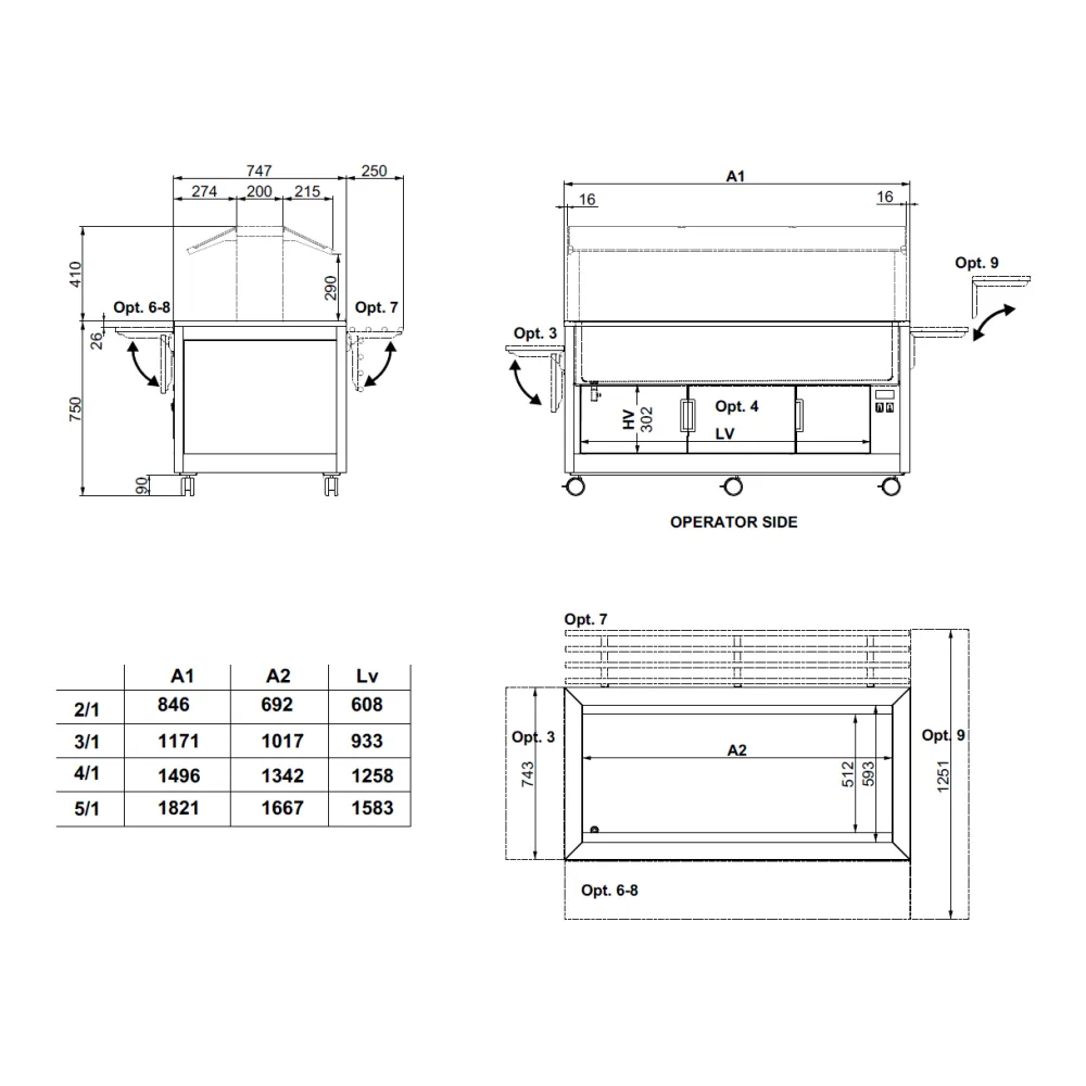 Vitrine libre-service ROCAM 02100K5BM