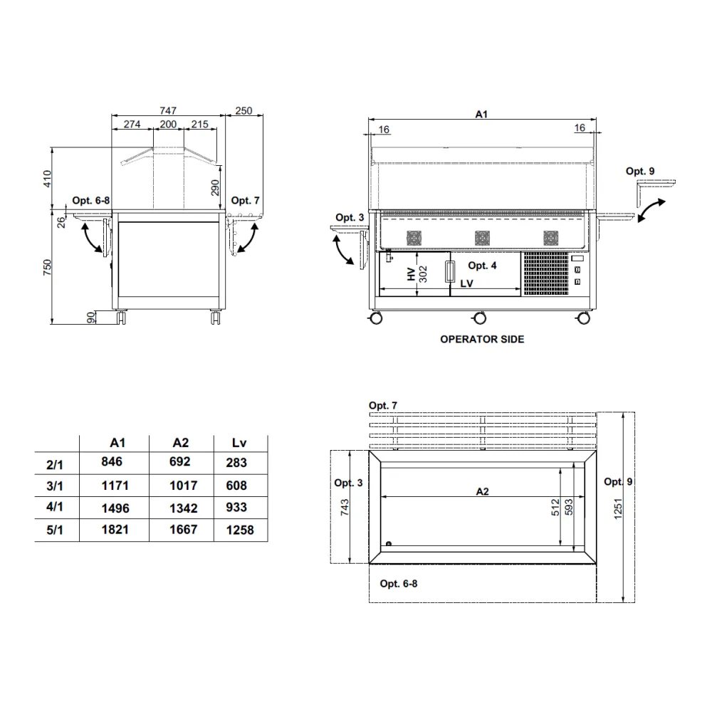 Vitrine libre-service ROCAM 02100K5RV
