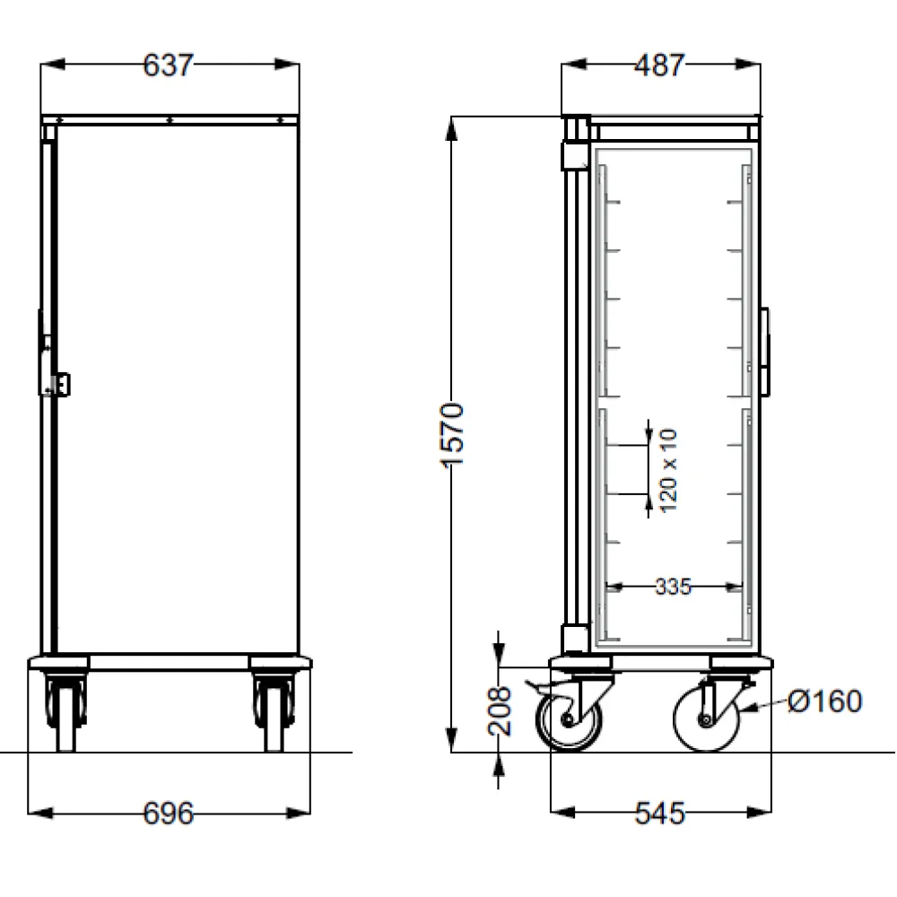 Chariot pour plaques GN ROCAM 039NE1/1L10