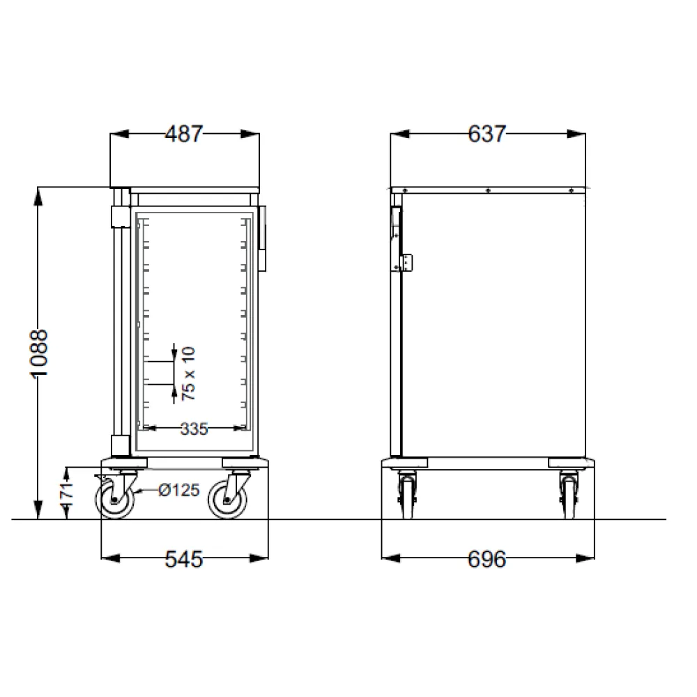 Chariot pour plaques GN ROCAM 039NE1/1C10