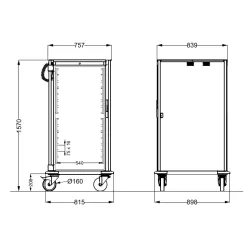 Chariot pour plaques GN ROCAM 039NE2/1C16
