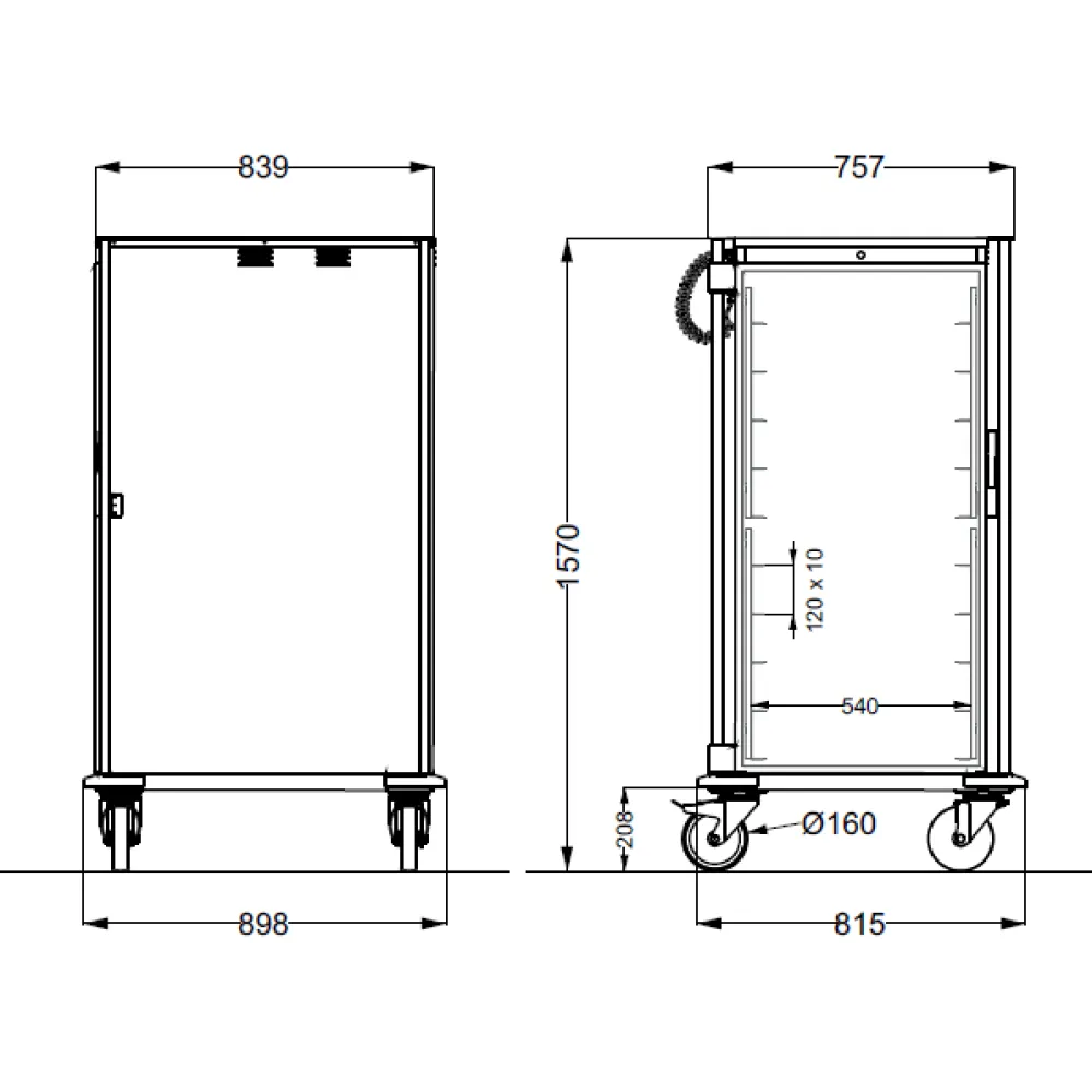 Chariot pour plaques GN ROCAM 039NE2/1L10