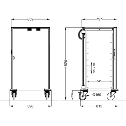 Chariot pour plaques GN ROCAM 039NE2/1L10