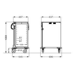 Armoire chauffante pour assiettes ROCAM 039TH1/1C10